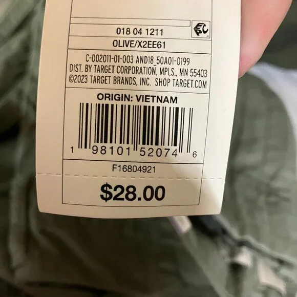 NWT A New Day Women's Olive Green Mid-Rise Straight Leg Stretch Chino Pants - Picture 7 of 16